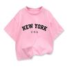 Summer Baby Boy Clothes Kid Girls Casual Tops New York Printed T-shirts Children Fashion Crew Neck Short Sleeve Top