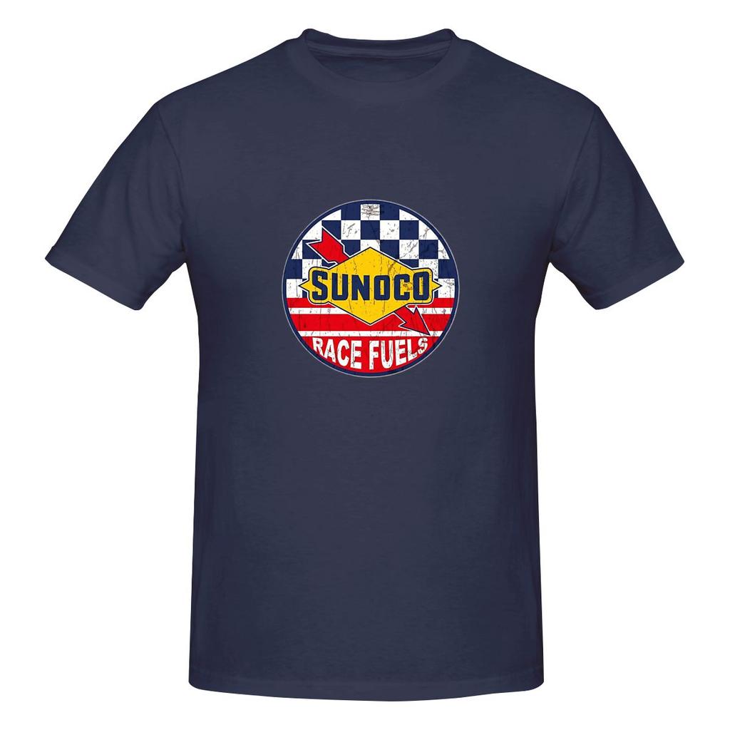 Vintage Sunoco Race Fuels Sign American Retro Tshirt Minimalist Japanese Style Faderesistant Cotton Tee