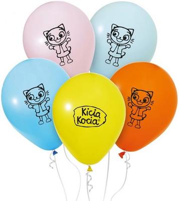 Balony Lateksowe Kicia Kocia Bajka Kotek Mix Urodziny Party 30Cm 5Szt.