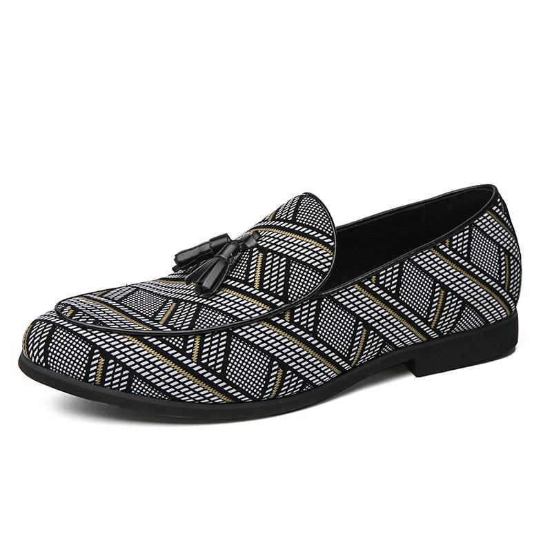 Men s Ethnic Style Plus Size Leather Slip-On Loafers for Spring/Autumn 2025 40 коричневый