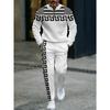 Spring Autumn Fashion Streetwear Men's Long-Sleeved Half-Zipper Stand-Up Collar Men's Casual Sportswear Two-Piece set