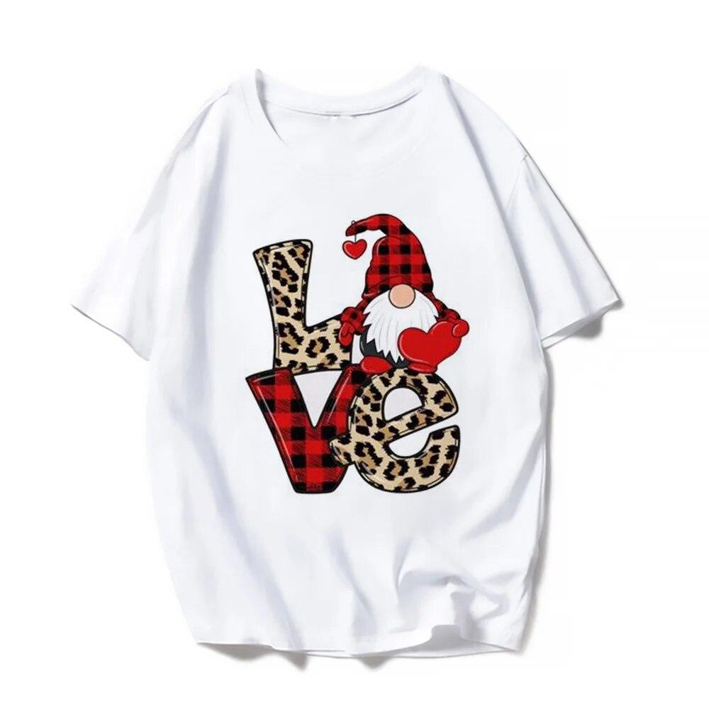 Grafické tričko Dámské oblečení 90. léta Sladké srdce lásky Valentýn Dámský potisk T Oblečení Léto Dámská móda Trička s krátkým rukávem