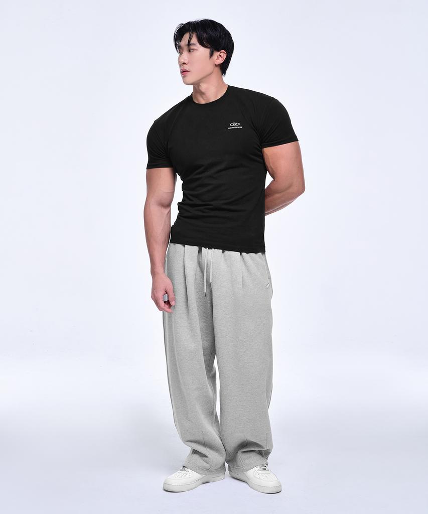 BORN TO WIN [2 Pack] Essential Pack Muscle Fit T-Shirts [Black White]