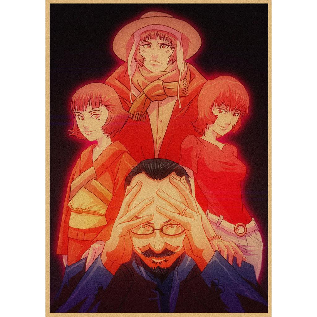Retro Kraftpapier Poster: Satoshi Kon Collection - Tokyo Godfathers, Millennium Actress, Paprika, Perfect Blue, Reincarnation 265