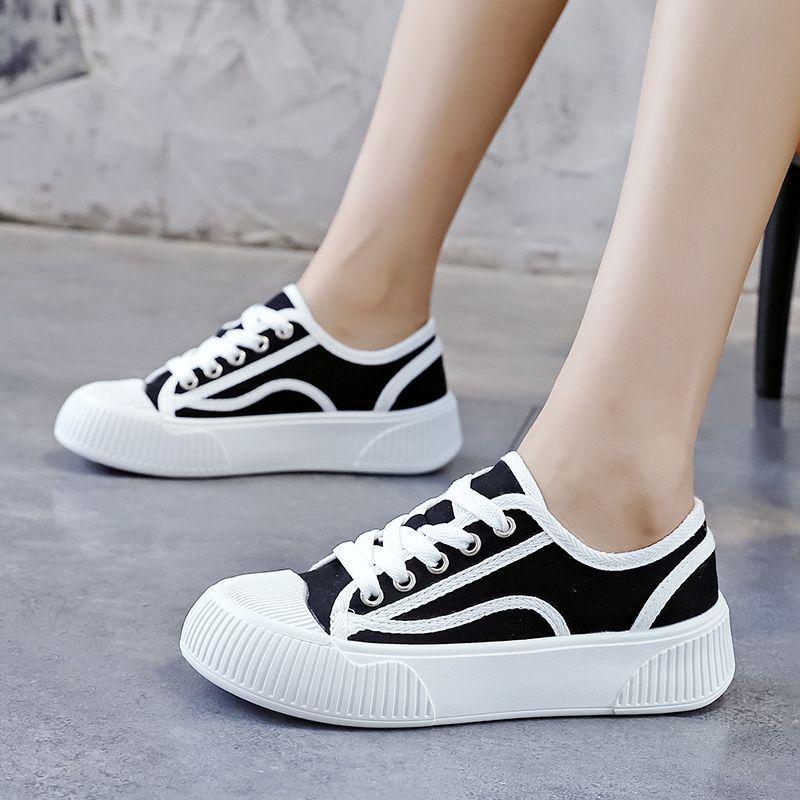 PLOVER Qiandongge Student Canvas Shoes Women's Shoes 2025 Casual Women's Sports Shoes Summer Korean Version Thick Baseplate Shoes