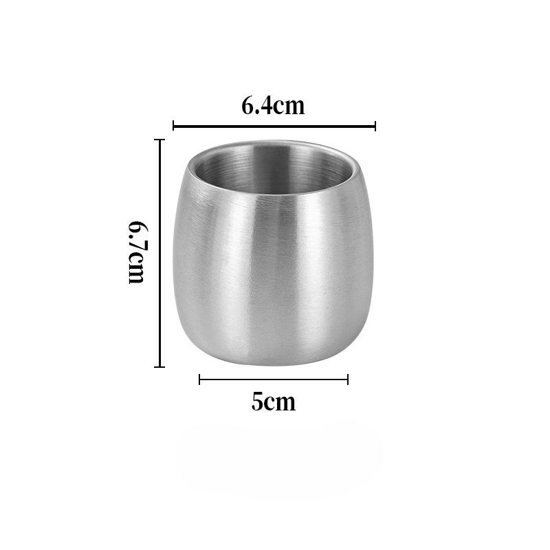 Stainless Steel Double-Wall Insulated Coffee Mug, Milk Cup, Heat-Resistant Tea Cup, 304 Stainless Steel Coffee Mug, Juice Cup
