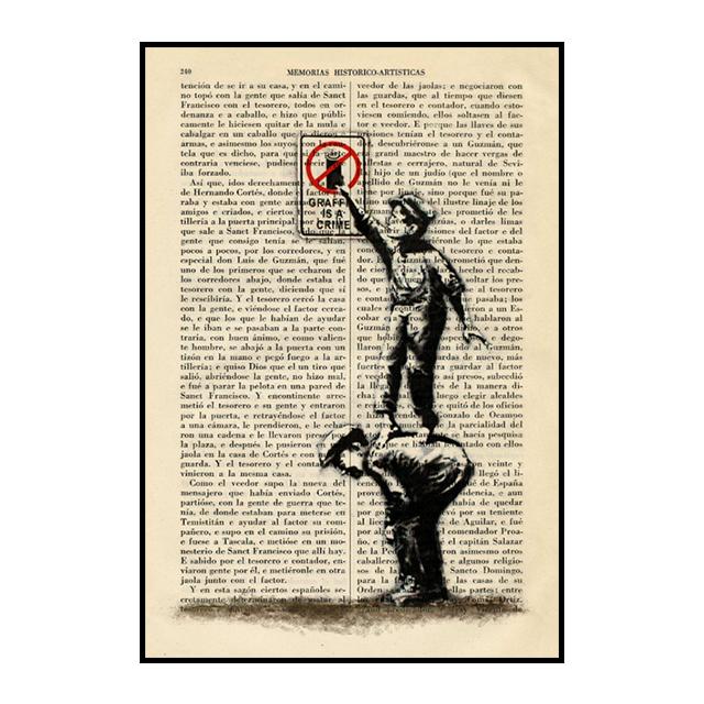 Banksy Balloon Girl Graffiti Poster Disappearing Five Rings Mural Retro Decorative Paintings Wall Art Prints Modern Home Decor
