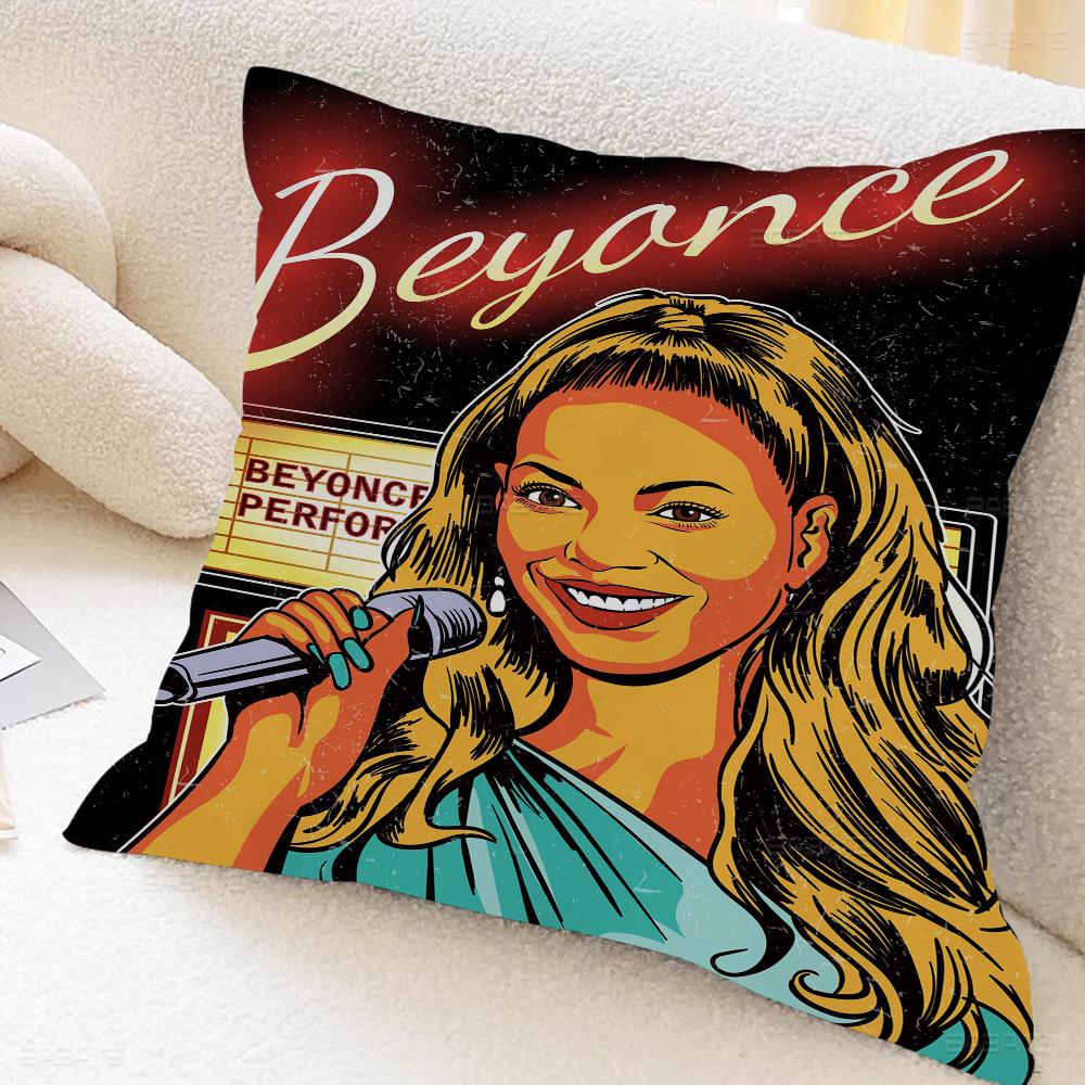 Retro B-Beyonce Singer Cushion Cover Decorative Pillow Sofa Home Decor Case Pillow Cases