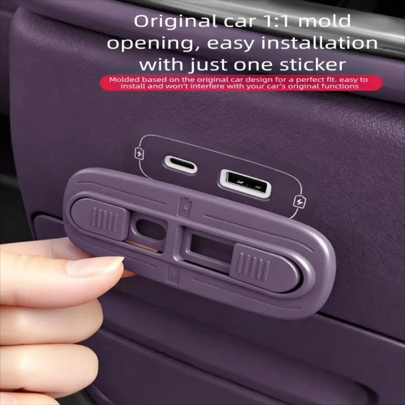 For Leapmotor B10 B01 B05 Rear Seat USB Charging Port Protective Cover Dust Cover Interior Accessories