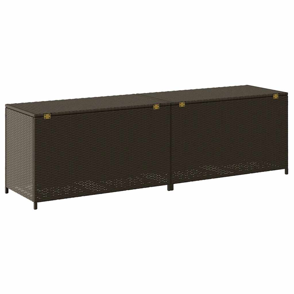 vidaXL Gartenbox Poly Rattan 200x50x60 Cm Braun