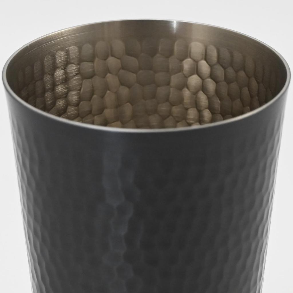 Shinkoukinzoku Black Copper Finish Hammered Copper Tumbler (Large) S-503BL