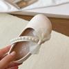 Mädchen Ballerinas mit Schleife und Perlen - Frühling/Herbst 2026, Weiche Ledersohle, Ideal für Auftritte & Tanz