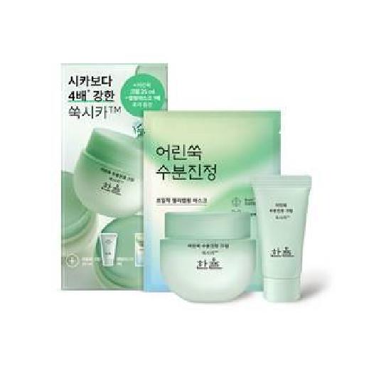 Hanyul Mugwort Cica Moisture Cream Promotion (55ml + 25ml + 1 Sheet Pack)