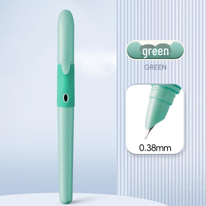 Zhengzi Student Fountain Pen - Iridium Gold 0.5mm Nib, 0.38mm Replaceable Ink Capsule, Steel Construction
