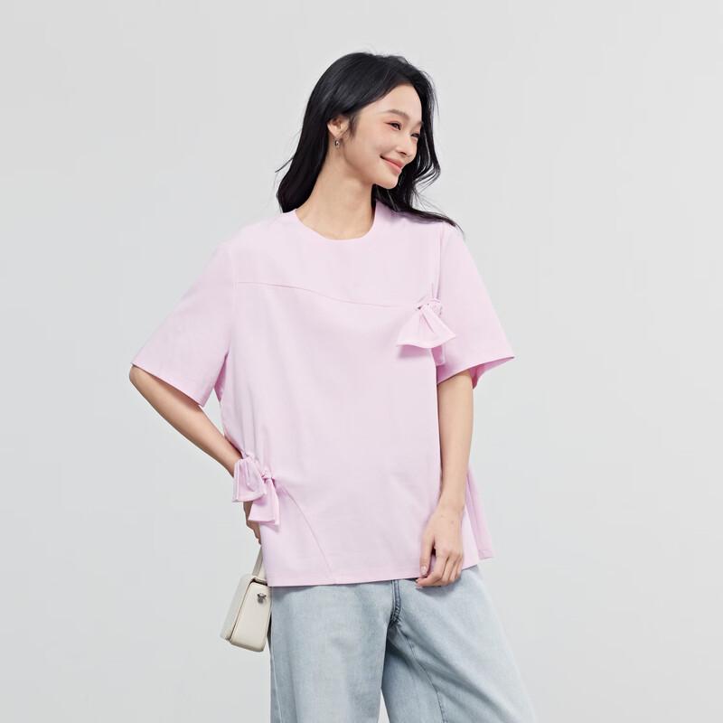 

Elva Island Women s Bow Knot Twist Casual T-Shirt M