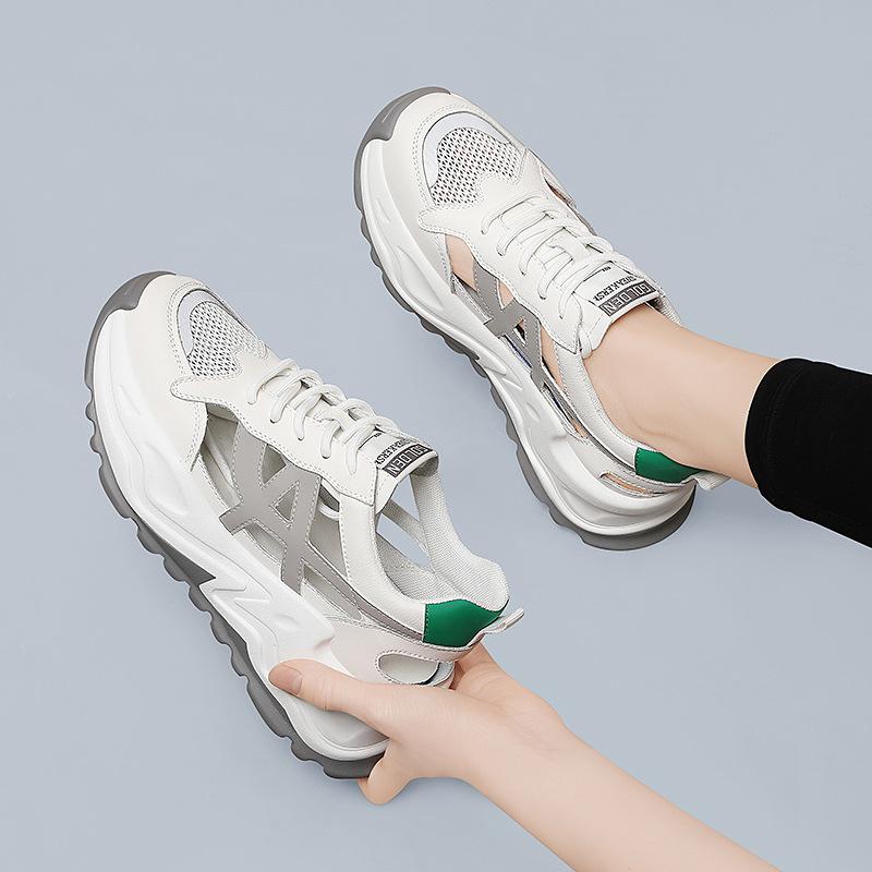 

Mesh shoes women s breathable mesh dad shoes ins trendy summer new flat-bottomed thick-soled casual sports shoes children 35