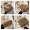 Frauen Rattan Eimer handgemachte gewebte Stroh Tasche neue Stil Band Umhängetaschen