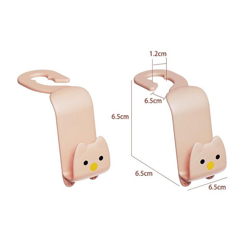 

2 шт. Креативный автомобильный крючок Милый кот Вешалки-крючки на спинку сиденья Аксессуары Органайзер Крючок Сумки Одежда Разное Вешалка розовый