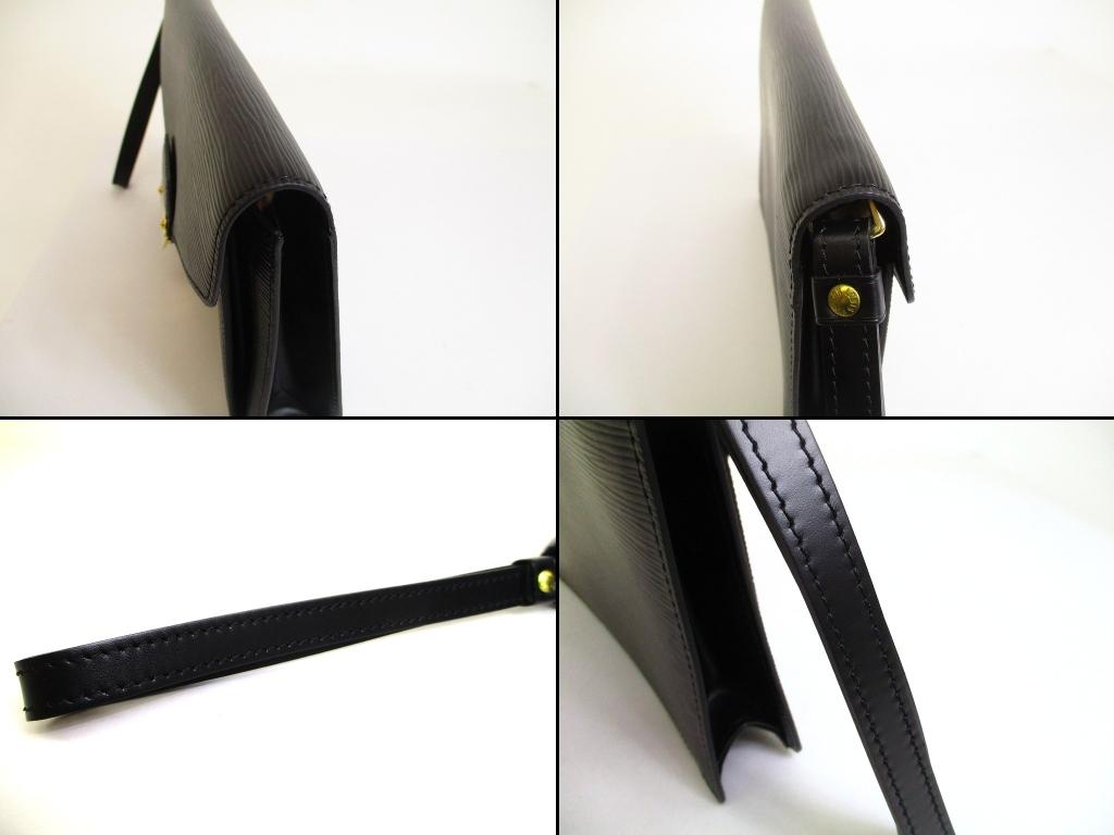 Authentic LOUIS VUITTON Epi Blacl Leather Clutch Bag Sellier Dragonne #b107  Seller Refurbished