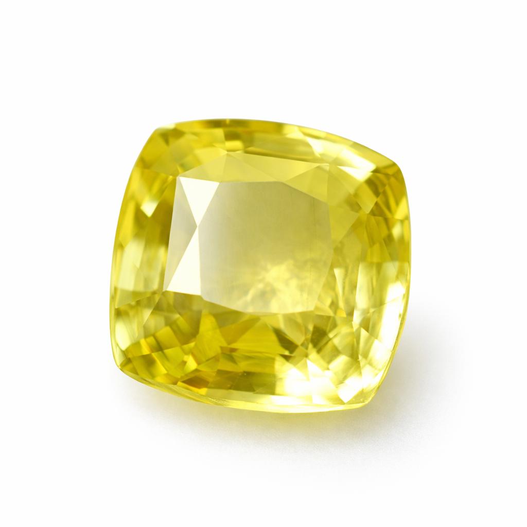 8.56 Ct Natural Square Shape Yellow Sapphire Loose Gemstones Certified For Gift