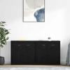 Sideboards 2 Pcs Black Oak Effect 70 X 35.5 X 67.5 Cm