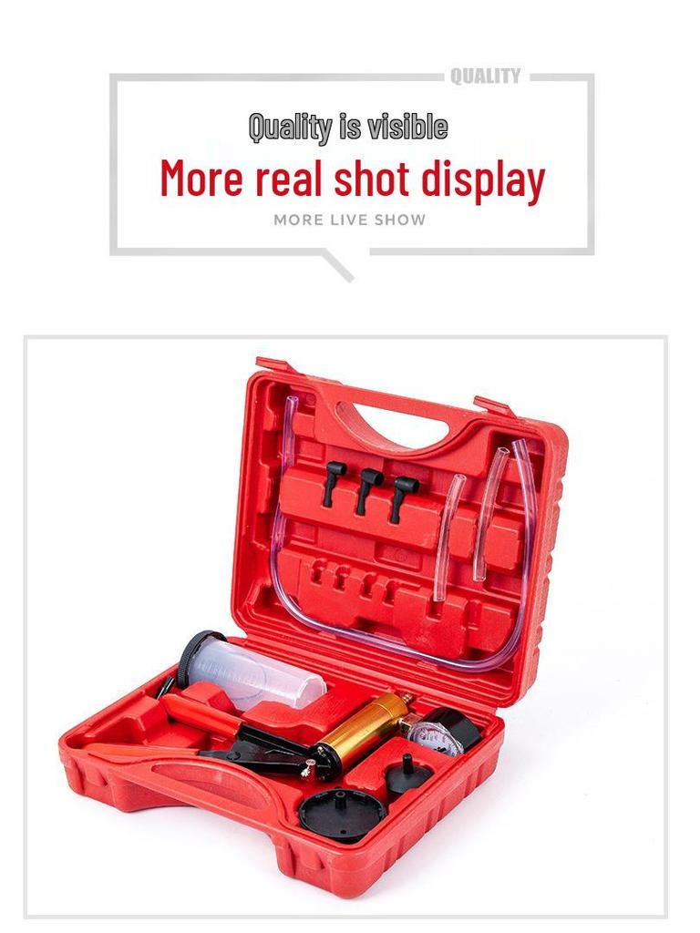 Dual-Use Manual Vacuum Pump for Brake Fluid Repairs