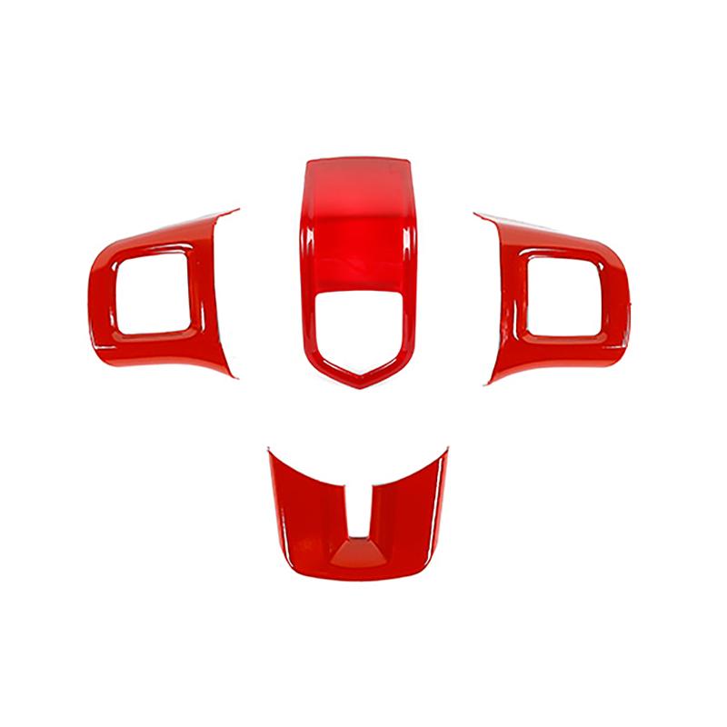 

Декоративный чехол на руль автомобиля для Dodge Challenger Charger Durango Dart 2009-2014 Journey 2013-2022 Интерьер 4 pcs Red