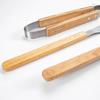 Stainless Steel BBQ Tools Set 3Pcs Oak Handle Fork Spatula Tongs Outdoor Grilling Accessories