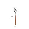 Simplicity Stainless Steel Spoon Fork Knife Wood Grain Portable Steak Knife Western Tableware Thickened Dessert Spoon