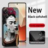 Painting F-fri-daS Art Kahlos Pattern Phone Case For Redmi Note 14 13 12 11 Pro Plus S 5G 14C A3 Soft Black Phone Cover