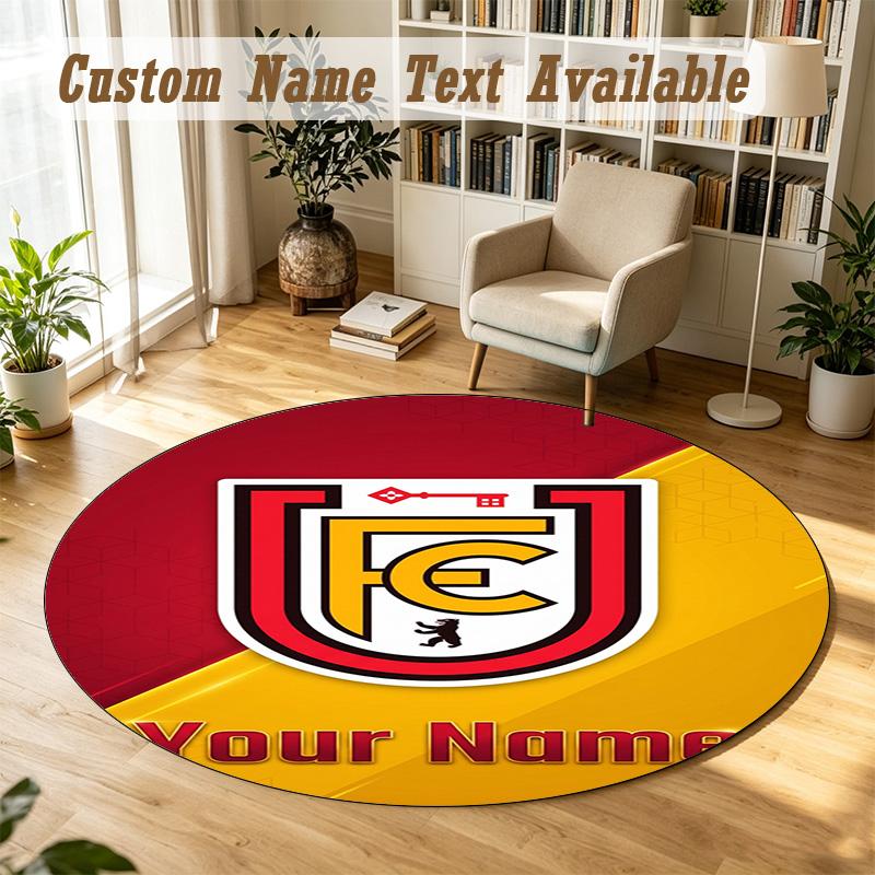 Round Rug Custom NameUnion Berlin FC Pattern Non Slip Carpet Home Floor Decor