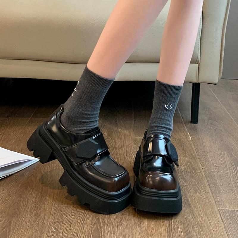 

Женские туфли на платформе, туфли-лоферы, женские туфли-оксфорды, дизайнерская мода, весенние туфли с квадратным носком, повседневная обувь для ходьбы, Mujer Zapatillas 40