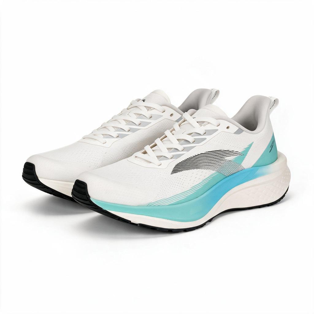 Men's Sneakers ANTA Stinger XT Running Shoes Men's Low-top Papyrus White/Clearwater Blue