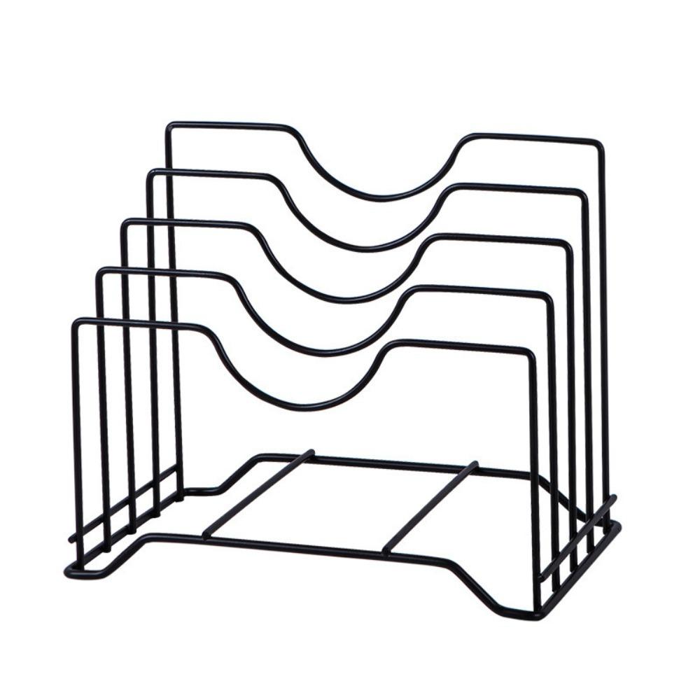Hollow Design Pan Lid Organizer Multifunctional Cutting Board Holder Kitchen Storage Rack  Cabinet