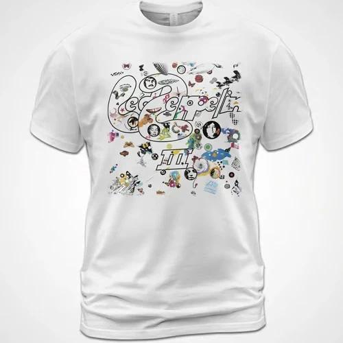Cotton T-Shirt Led Zeppelin III Album Tee Robert Plant Jimmy Page John Bonham XXXXL