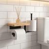 Tiered Design Toilet Paper Holder No-drill Tissue Holder Roll Paper Holder  Bathroom