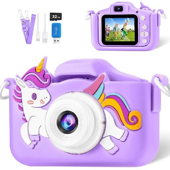 Kids Camera, Christmas Birthday Gifts for Kids, Toddler Camera Toys, 3 4 5 6 7 8 9 Year Old Girl Gifts, Camera for Kids, Multifunctional Digital