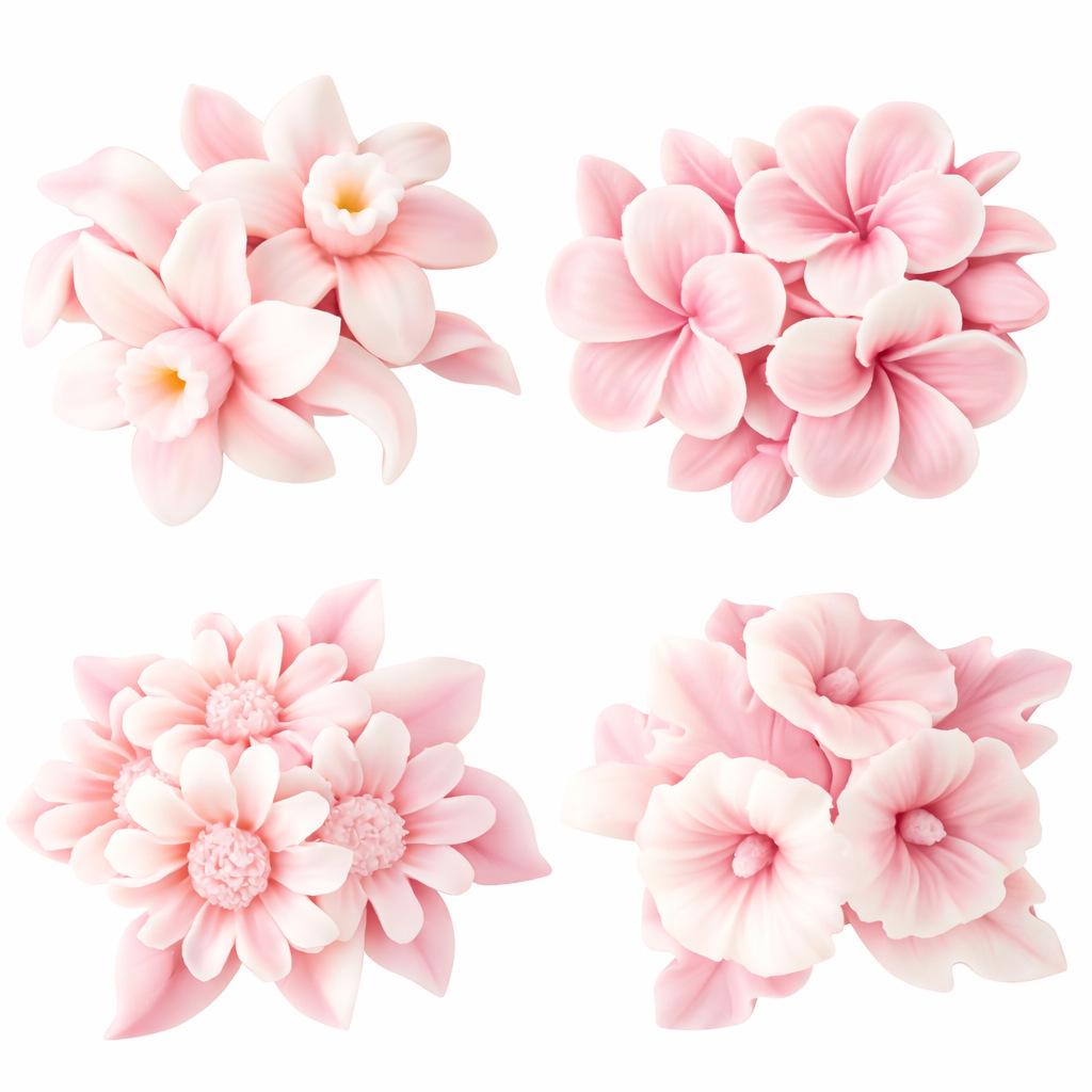 Frangipani Narcissus Floral Scented Candle Mold - 4 Styles