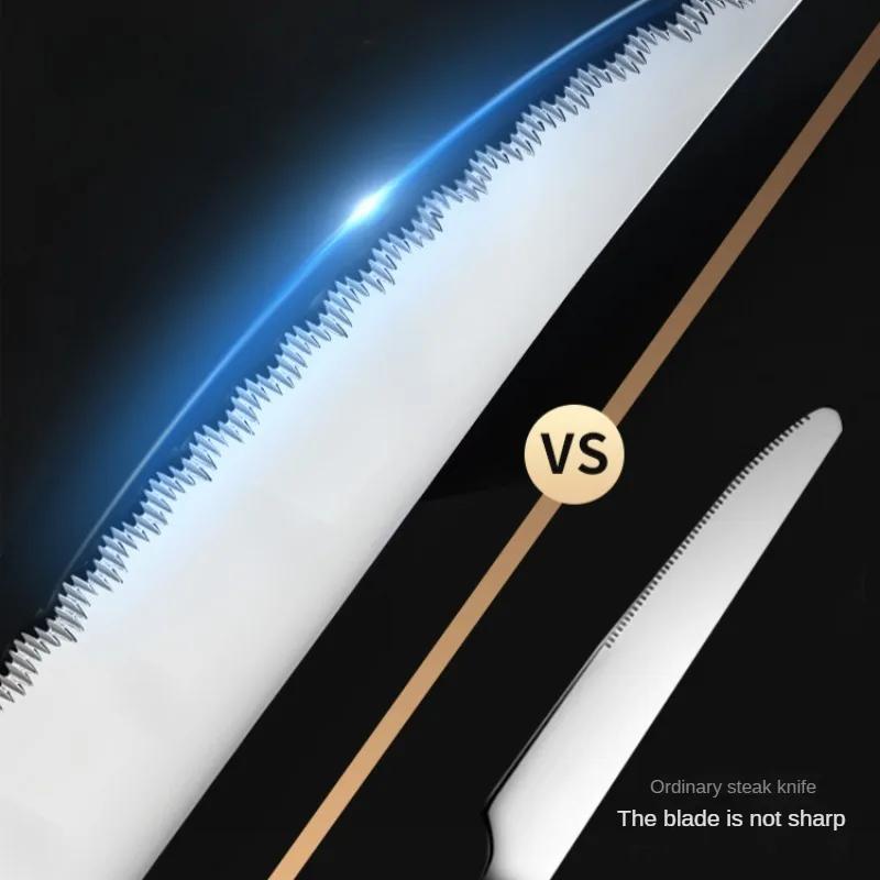 4pcs Kitchen Tableware Cutlery Set  Cutlery Set Stainless Steel Luxury Dinnerware Fork Spoon Knife Western Dinner Set Gold