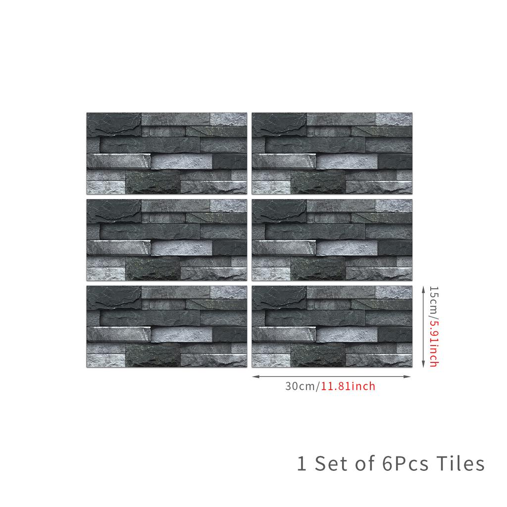 Retro Pvc Tile Wall Sticker Self-Adhesive Living Room Kitchen Waterproof And Moisture-Proof Wall Decoration Self-Sticker Wallpaper