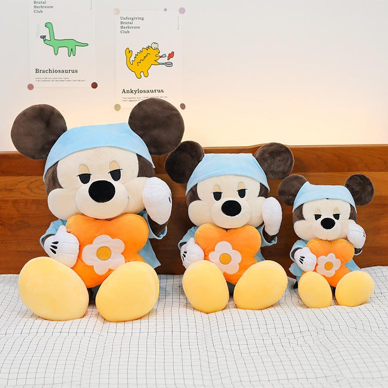 Donut Mickey Minnie Plush Sweetheart Breakfast Mickey Mouse Doll Sleeping Pillow