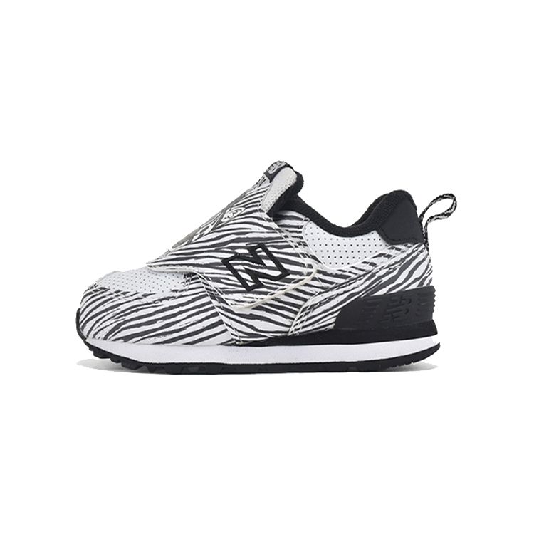 New Balance 574 Series Low Top Running Shoes Zebra Print Baby Sneakers Black White IV574ZOZ