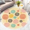 Cartoon Circular Carpet Bedroom Computer Swivel Chair Mat Children's Room Study Desk Floor Mat Silent