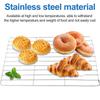 2-Piece Set for Baking Stainless Steel Wire Grill Oven Baking Barbecue Net