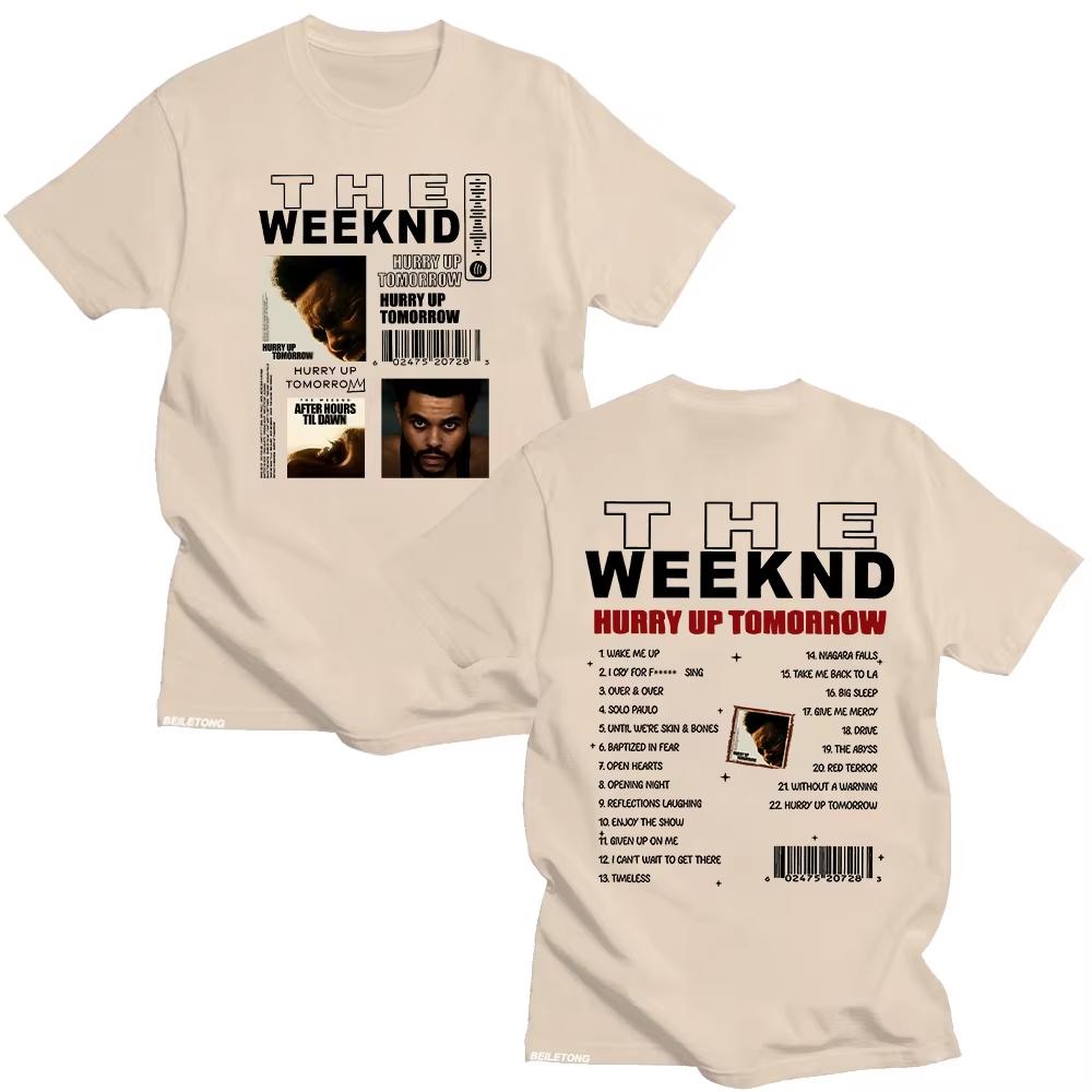 The Weeknd Album Hurry Up Tomorrow T-shirts Vintage HURRY UP TOMORROW Women_Men Funko Pop Clothing Hip Hop Streetwear Oversized Tshirt