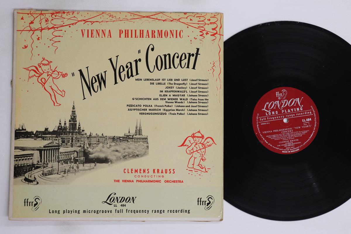 

LP Record CLEMENS KRAUSS, VIENNA PHILHARMONIC - Vienna Philharmonic New Year Concer LL484 LONDON 1951 UK Classical Used