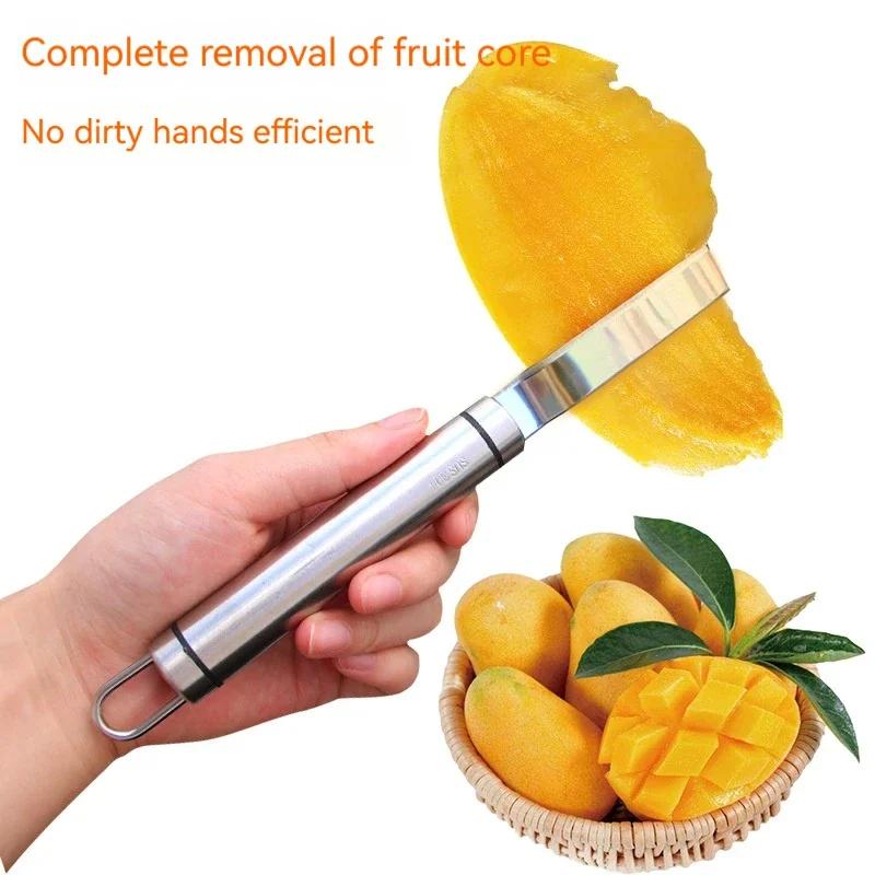 Stainless Steel Mango Quick Corer Multifunctional Meat Remover Kitchen Gadget Pineapple Corer Fruit Knife Peeling Knife Cooking