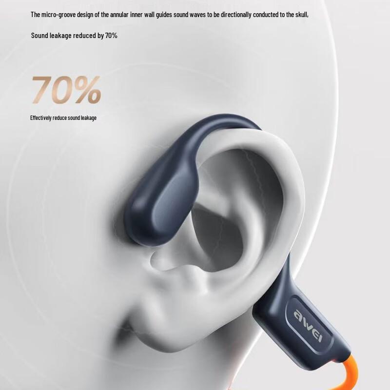 AWEI A892BL Bone Conduction Bluetooth Sports Headphones with ANC