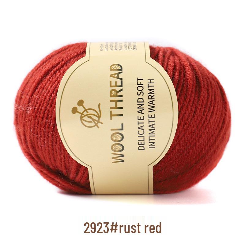 Medium-Thick Cashmere Wool Yarn for Hand-Knitted Baby and Child Scarves and Sweaters, with Knitting Needles.