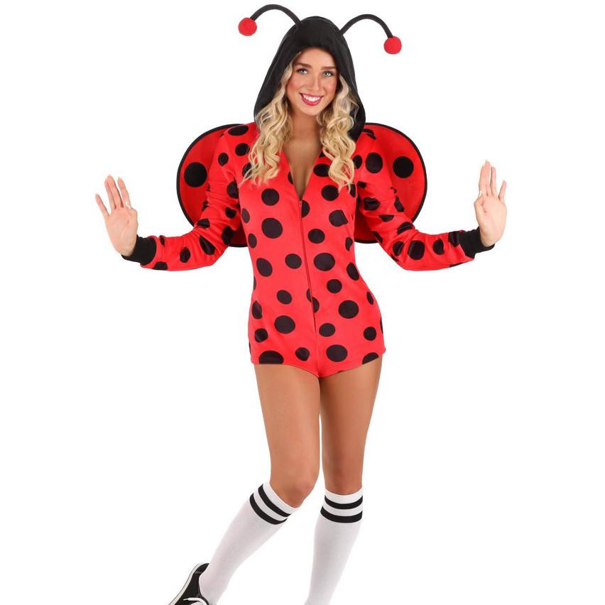 Coccinellidae Halloween Costume For Adults And Kids Polyester Beetle Insect Cosplay Party Wear